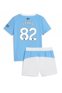 Fotbalové Dres Manchester City Rico Lewis #82 Dětské Domácí Oblečení 2025-26 Krátký Rukáv (+ trenýrky)